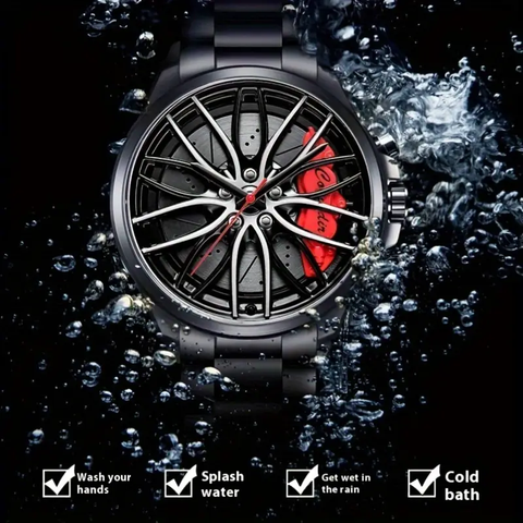 EliteRacer™ | Reloj de cuarzo deportivo de acero inoxidable estilo llanta de coche + Pulseras 🛒🔥🎁 |Envío GRATIS - 40% DE DESCUENTO|