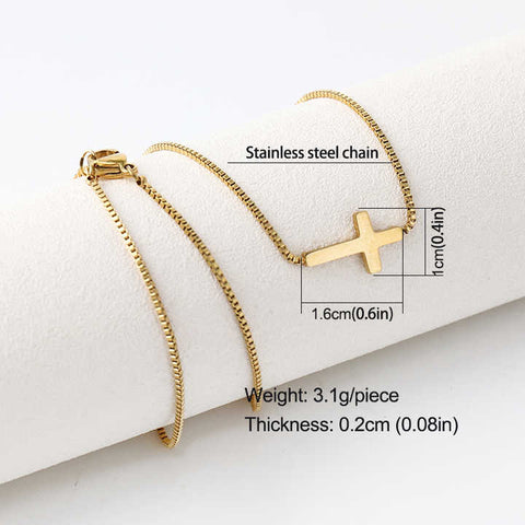 DivineCross™ | Collar Con Dije De Cruz Para Mujer, Chapado En Oro De 18 K, Acero Inoxidable Con Oro Laminado 🛒🔥🎁 |Envío GRATIS - 40% DE DESCUENTO|