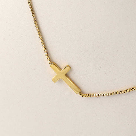 DivineCross™ | Collar Con Dije De Cruz Para Mujer, Chapado En Oro De 18 K, Acero Inoxidable Con Oro Laminado 🛒🔥🎁 |Envío GRATIS - 40% DE DESCUENTO|
