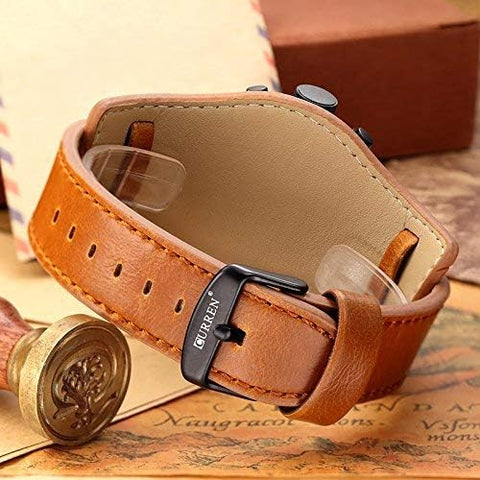 EDGE™ | Reloj De Cuarzo Japonés De Cuero Para Hombre, Calendario Completo 🛒🔥🎁 |Envío GRATIS - 40% DE DESCUENTO|