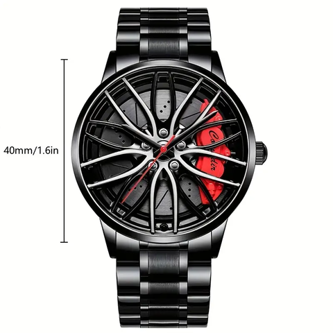 EliteRacer™ | Reloj de cuarzo deportivo de acero inoxidable estilo llanta de coche + Pulseras 🛒🔥🎁 |Envío GRATIS - 40% DE DESCUENTO|