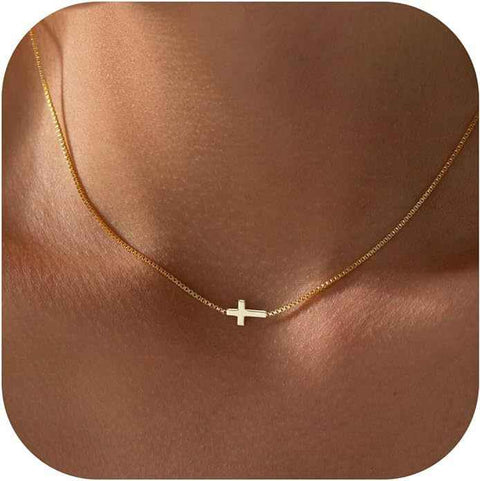 DivineCross™ | Collar Con Dije De Cruz Para Mujer, Chapado En Oro De 18 K, Acero Inoxidable Con Oro Laminado 🛒🔥🎁 |Envío GRATIS - 40% DE DESCUENTO|