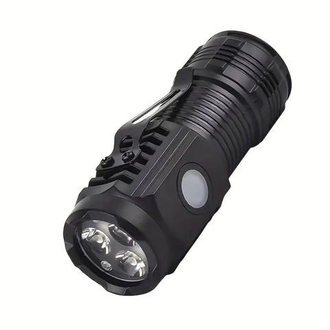 Linterna LED Mini Recargable por USB, 1pc, 5 Modos, Brillo de 3 LED, Portátil