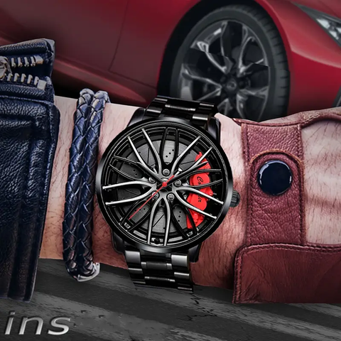 EliteRacer™ | Reloj de cuarzo deportivo de acero inoxidable estilo llanta de coche + Pulseras 🛒🔥🎁 |Envío GRATIS - 40% DE DESCUENTO|