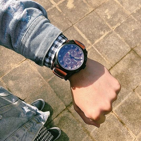 EDGE™ | Reloj De Cuarzo Japonés De Cuero Para Hombre, Calendario Completo 🛒🔥🎁 |Envío GRATIS - 40% DE DESCUENTO|