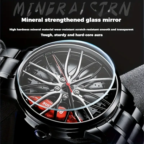 EliteRacer™ | Reloj de cuarzo deportivo de acero inoxidable estilo llanta de coche + Pulseras 🛒🔥🎁 |Envío GRATIS - 40% DE DESCUENTO|