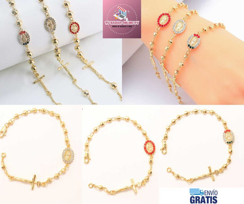 DivineBracelet™ | Pulsera De Oro Laminado de 14K Con Dije De La Virgen Maria Y Crucifijo de Jesus 🛒🔥🎁 |Envío GRATIS - 40% DE DESCUENTO|