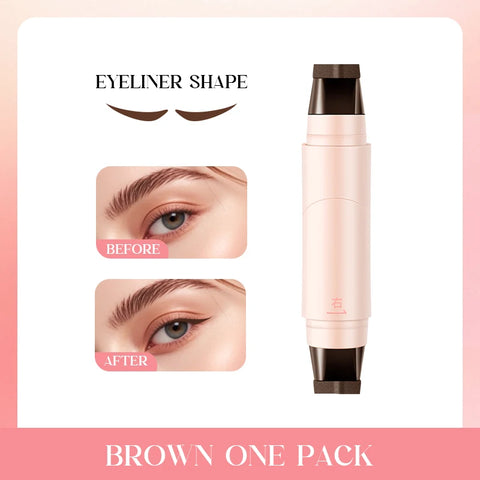 HeartLine™ |Delineador De Ojos Líquido 2 En 1 En Forma De Corazón, De Doble Punta, Mate, Resistente Al Agua, Negro Y Marrón 🛒🔥🎁 |Envío GRATIS - 40% DE DESCUENTO|