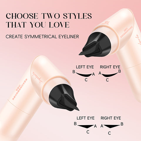 HeartLine™ |Delineador De Ojos Líquido 2 En 1 En Forma De Corazón, De Doble Punta, Mate, Resistente Al Agua, Negro Y Marrón 🛒🔥🎁 |Envío GRATIS - 40% DE DESCUENTO|