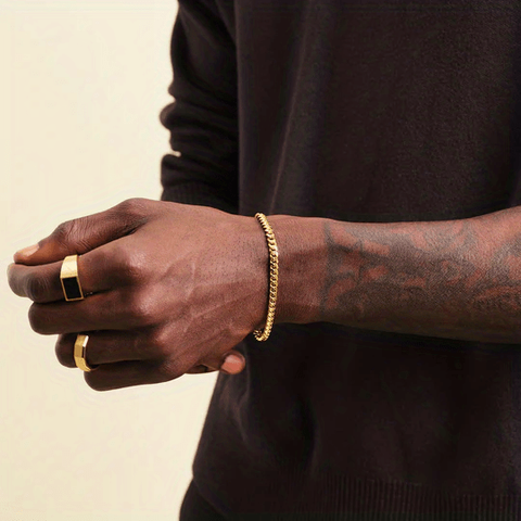 CubaGold™ | Pulsera Esclava De Eslabones Cubanos de Miami De 5 Mm, Laminada En Oro 18K Chapada En Oro Real De 18 Quilates🛒🔥🎁 |Envío GRATIS - 40% DE DESCUENTO|