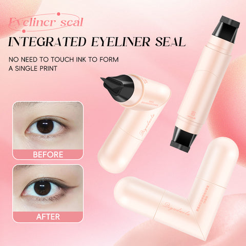 HeartLine™ |Delineador De Ojos Líquido 2 En 1 En Forma De Corazón, De Doble Punta, Mate, Resistente Al Agua, Negro Y Marrón 🛒🔥🎁 |Envío GRATIS - 40% DE DESCUENTO|