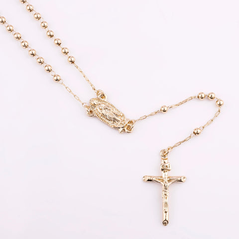 HOPE™ | Rosario Collar Chapado En Oro De 14K CM Con Dije De  La Virgen María 🛒🔥🎁 |Envío GRATIS - 40% DE DESCUENTO|