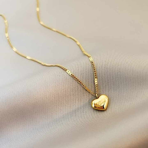 GleamLove™ | Gargantilla Con Dije De Corazon Para Mujer Laminada En Oro 18K Love 🛒🔥🎁 |Envío GRATIS - 40% DE DESCUENTO|