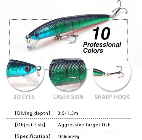 LureX™| Señuelos De Plástico Para Pesca Señuelo Artificial De Superficie De 10 Cm y 9 Gramos Para Pesca Señuelo Artificial De Superficie 🛒🔥🎁 |Envío GRATIS - 35% DE DESCUENTO|