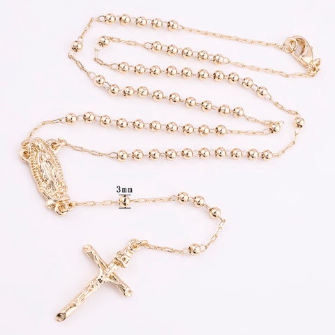 HOPE™ | Rosario Collar Chapado En Oro De 14K CM Con Dije De  La Virgen María 🛒🔥🎁 |Envío GRATIS - 40% DE DESCUENTO|