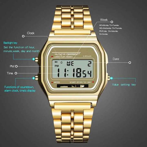 RetroPulse™ | Reloj Digital LED Para Hombre Mujer Vintage Retro Unisex Multifunción, Despertador, Electrónico, Resistente Al Agua, Cronómetro🛒🔥🎁 |Envío GRATIS - 40% DE DESCUENTO|