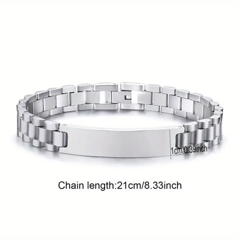 LuxeSteel™| Esclava Pulsera Curva De Lujo De Acero Inoxidable 10 mm Laminada En Oro Con Placa Robusta 🛒🔥🎁 |Envío GRATIS - 40% DE DESCUENTO|