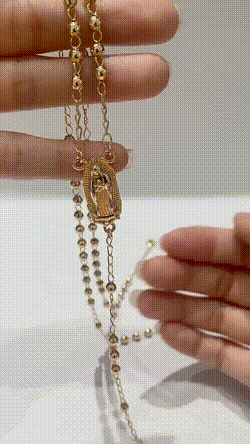 HOPE™ | Rosario Collar Chapado En Oro De 14K CM Con Dije De  La Virgen María 🛒🔥🎁 |Envío GRATIS - 40% DE DESCUENTO|