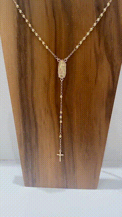 HOPE™ | Rosario Collar Chapado En Oro De 14K CM Con Dije De  La Virgen María 🛒🔥🎁 |Envío GRATIS - 40% DE DESCUENTO|